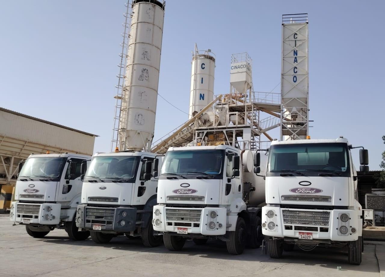 CINACO batching plant and fleet