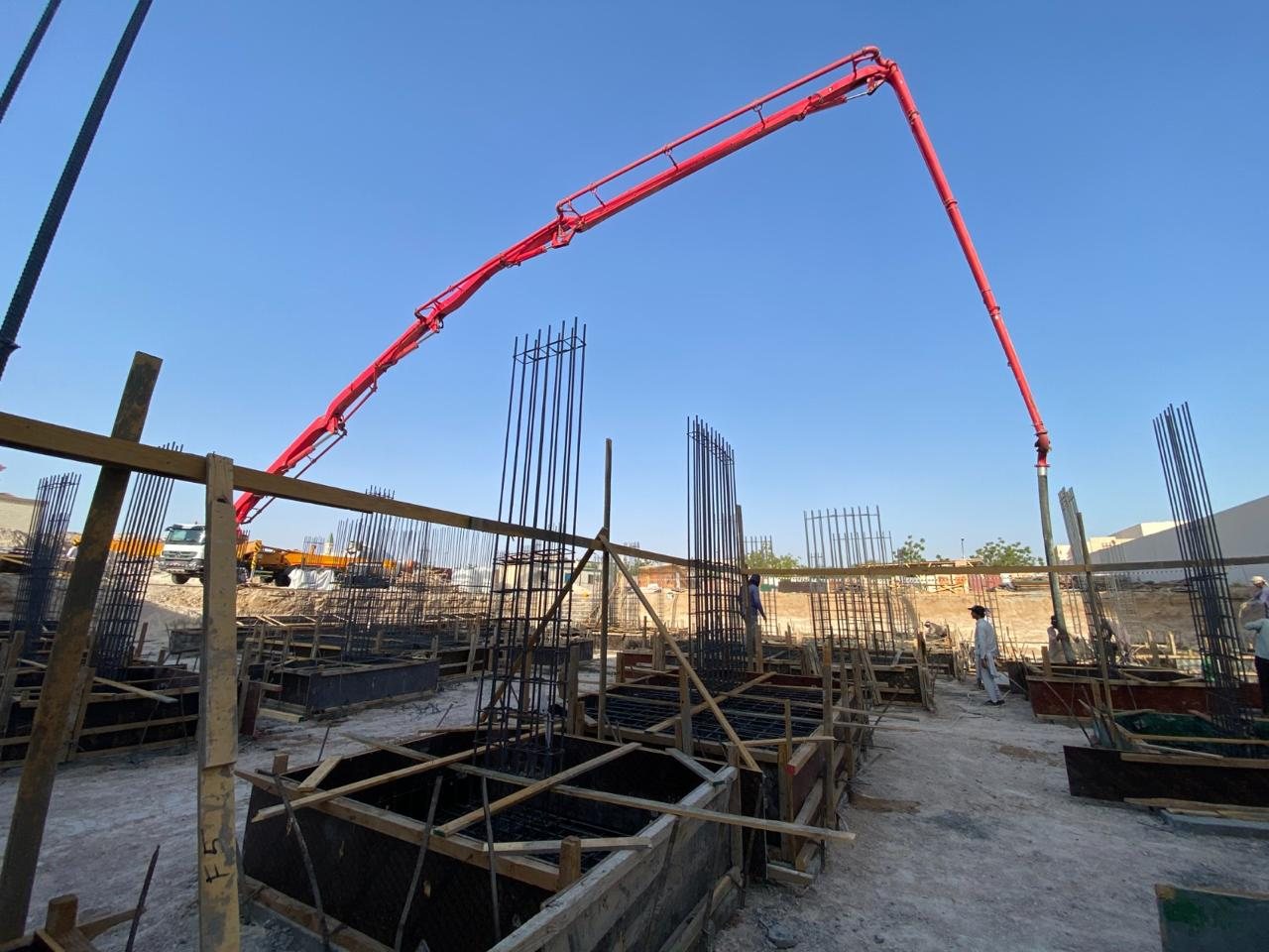 Concrete pumping for foundations
